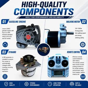 Vigorun Remote Lawn Mower CE/EPA Certified 4-Wheel Drive Petrol Mower for Orchard & Farm Land Clearing thumbnail-3