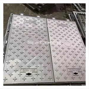 EN124 Ductile Iron Manhole Cover C250 D400 E600 With Frame Heavy Duty Black Round Road Safety thumbnail-2