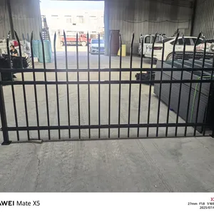 Wrought Iron Fence for Residential Villa Perimeter 1.8m Height Decorative Scrolls thumbnail-4
