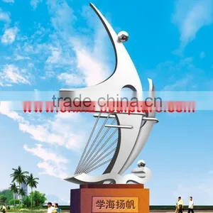 2016 New Urban Modern Sculpture High Quality Fashion Stainless Steel Sculpture thumbnail-1