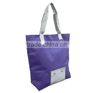 Purple Polyester Folding / Foldable Shopping Bag thumbnail-4