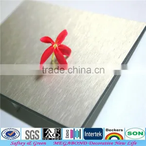 0.5mm Hairline Brushed Silver Aluminium Composite Panel thumbnail-1