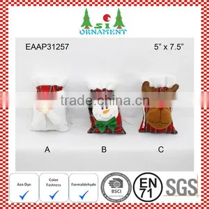 Traditional Red and Green Felt Christmas Candy Bag thumbnail-4