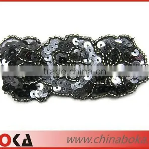 Fashion Handmade Beaded Sequins Patches for Clothes thumbnail-1