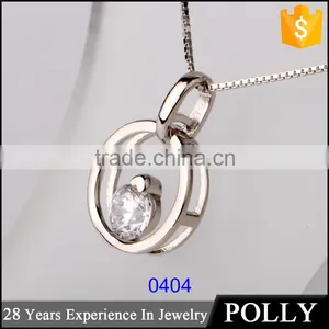 925 Silver Artificial Diamond Round Ring Pendant for Women Tamil om Pendant thumbnail-1