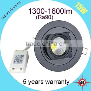 Ra90 Innovative 15w Led Lights High Best Price 360 Degree Ajustable Cob Gimbal Downlight thumbnail-4