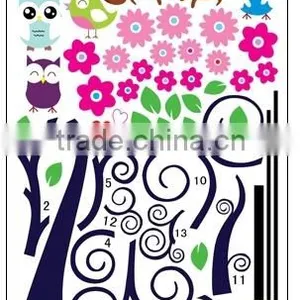 ALFOREVER the Colorful Owl Tree Sticker,putty Owl Decals thumbnail-2