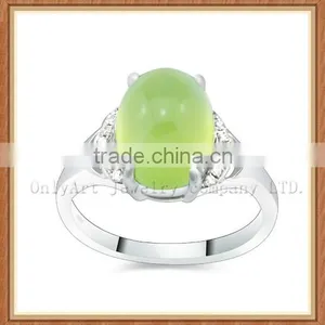 Elegant Natural White Jade 925 Sterling Silver Ring thumbnail-4