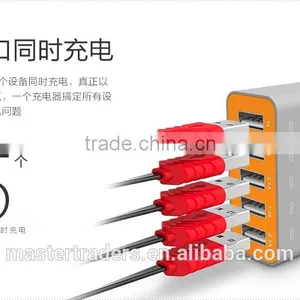 Original HOCO Universal Intelligent Balance ABS PC Material Quick Travel Charger Adapter With 5 USB MT-3587 thumbnail-4