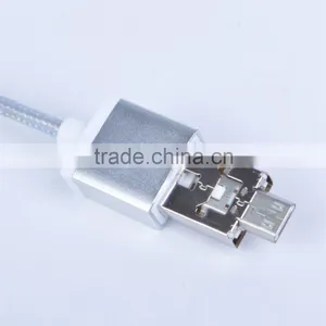 New Arrival Aluminium Alloy USB Data Cable for Mirco Usb Otg Cable / Braided Usb Charging Cable thumbnail-2