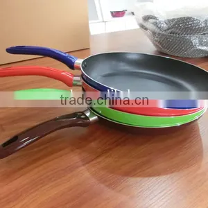 High Quality Colorful Aluminum Nonstick Cooking Pan Frying Pan Set Skillet Pizza Pan Egg Pan thumbnail-2