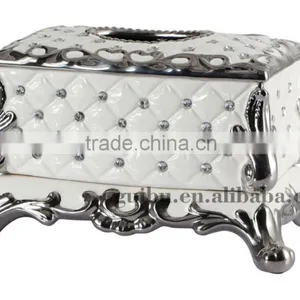 Hot Sale High Quality Home Flower Ceramic Tissue Box thumbnail-1