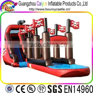 Red Flags Inflatable Plastic Water Slide Outdoor Sports thumbnail-1