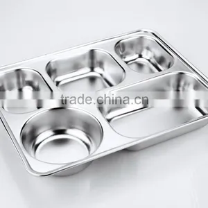 Stainless Steel Small Square Shaped Rice Dinner Plates With Plastic Cover 2015 China thumbnail-2