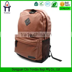 High Quality PU Leather Backpack Bags OEM Brand Laptop Backpack thumbnail-1