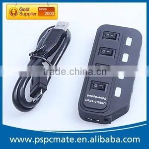Computer Super Speed 4 Port USB 3.0 Hub With Power Cable USB Type A to Micro 3.0 B Cable thumbnail-1