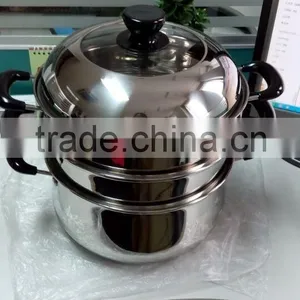 New Arrival Stainless Steel Induction Steam Cooking Pot Steamer thumbnail-1