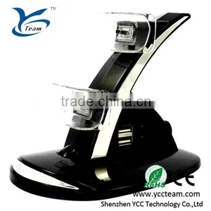 Blue LED Dual Controller Power Stand Charger for Ps3 thumbnail-1