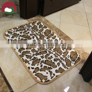 Soft Floor Mat With Animal Print Leopard Print Room Mat thumbnail-1
