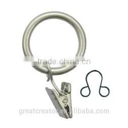 Matt Black Metal Curtain Ring W/Clip And Eyelet for 13mm/16mm/19mm Curtain Rod thumbnail-3