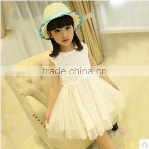 Kids Girls Dress Summer 2015 Lace Embroidery Dress Princess Rose Children Cotton Short Sleeved Dress thumbnail-4
