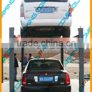 Four Post Limit Switch Control Hydraulic Driven Mechanical 2 Level Parking Lift thumbnail-1
