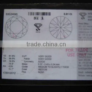 NATURAL WHITE DIAMOND-IGI CERTIFIED-HIJ-SI thumbnail-1
