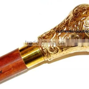 NAUTICAL BRASS WALKING CANES-DECORATIVE WALKING CANES-BEAUTIFUL DESIGNER WALKINGCANES Wk1170 thumbnail-2