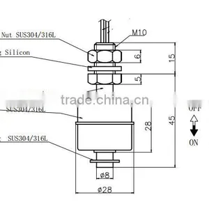 70W/300V Stainless Steel Magnetic Ball Water Float Level Sensor Switch thumbnail-3