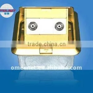 High Quality 2Gang Copper Panel TV Electrical Floor Socket Box thumbnail-1