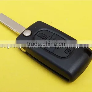 3 Buttons Remote Key Fob Case Replacement Uncut Blade Peugeot 407 CE0523 thumbnail-4