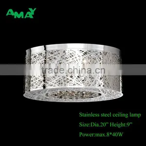 New Design Stainless Teel Ceiling Lighting With Crystals thumbnail-1