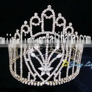 Latest Full Round Rhinestone and Crystal Pageant Crowns thumbnail-1
