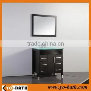 2015 American Bathroom Vanity With Glass Wash Basin thumbnail-1