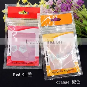Cheap Plastic Bag Printing for the Mobile Ring Laminated Poly Bag Red Orange Printed Zipper Bag thumbnail-6
