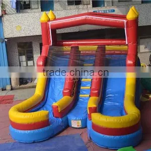 Commercial Grade Double Lane Inflatable Water Slide With Pool thumbnail-1