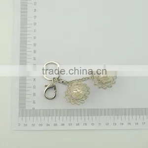 China Souvenir Clear Thread Design Silver Plated Pearl Metal Keychains Wholesale Supplier's Choice thumbnail-4