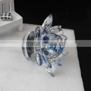 Wholesale Clear Blue Lotus Glassware for Decorative thumbnail-5