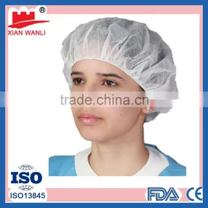 FDA Certificated Disposable Bouffant Non Woven Nurse Cap thumbnail-1