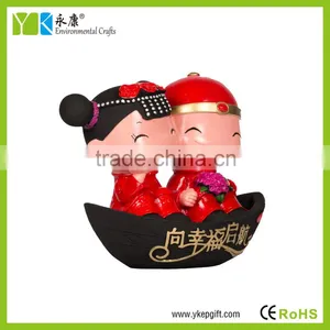 2016 3D Shape Carved Resin Cute Intresting Wedding Couple Decoration,valentine's Day Gifts thumbnail-2