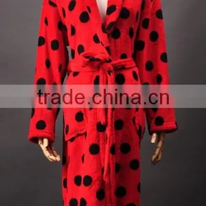 100% Polyester Eco-friendly Top Quality Colorful Coral Fleece Bathrobe thumbnail-4