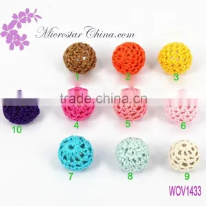 WOV1433 Handmade 14mm IN Stock DIY Ball Woven Beads Crochet Knitting For Sales thumbnail-1