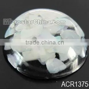 Colorful Dichroic Round Shell Cabochon 2011 New Design thumbnail-1