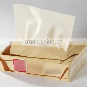 Unbleached Natural White Plastic Pack Facial Tissue thumbnail-1