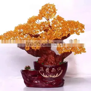 Natural Citrine Crystal Tree China Feng Shui Ornaments thumbnail-1