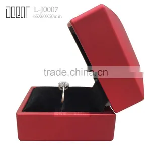 Luxury Stock Brown Led Light Jewelry Christmas Gift Ring Box for Proposal thumbnail-3