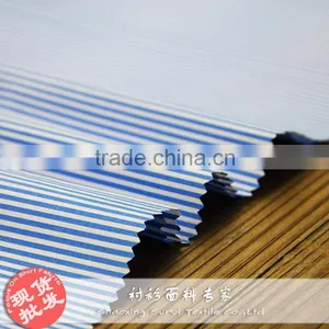 Blue White 2mm Sripe Woven Textile Fabrics thumbnail-2