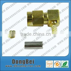 Rg174 Rg316 Rg58 Coaxial Cable Crimp Sma Connector Right Angle Sma Male Connector thumbnail-1