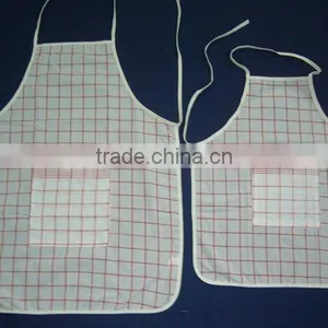 Halter-neck Style Sleeveless Kitchen Cooking Apron With Pocket Cooking Cotton Apron Bib(White) thumbnail-3