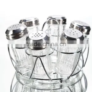 High Quality Set of 6 Glass Spice Jar thumbnail-1